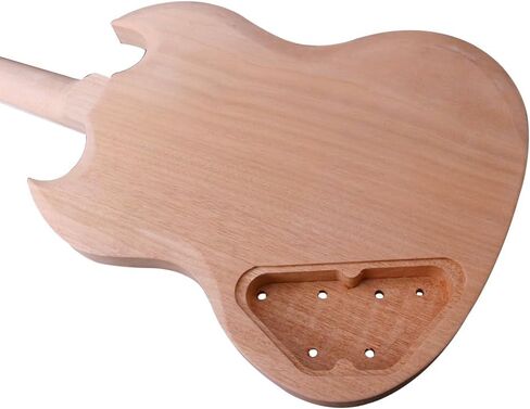 مجموعة واحدة من أدوات الجيتار الكهربائي، جسم وعنق جيتار الماهوجني، 24.75 بوصة، لوحة فريتس من خشب الورد 22 فريت، طراز SG، أجزاء جيتار كهربائي من خشب الماهوجني لمشروع الجيتار بنفسك in Kuwait