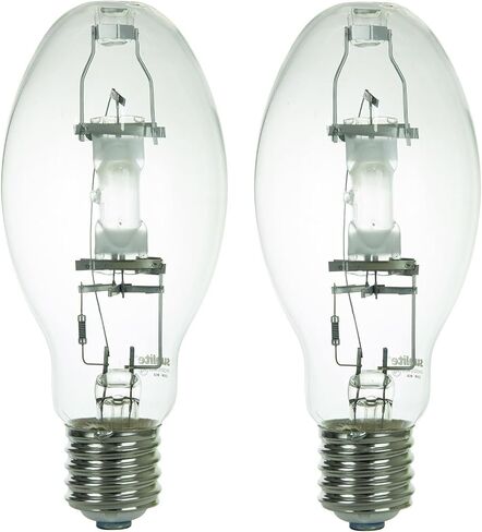 Sunlite 02515 MH175/U/MOG M57 Metal Halide Lamp, 175 Watts, Mogul Base (E39), ED28, 10,000 Hour Life Span, 14000 Lumen, Clear Finish, 4000K (2-Pack) in Saudi Arabia