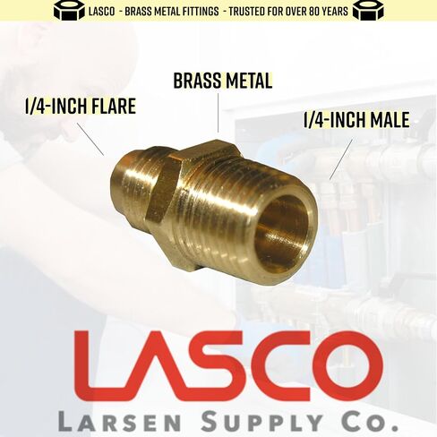 LASCO 17-4835 3/8-Inch Flare by 3/4-Inch Male Pipe Thread Brass Adapter in Kuwait