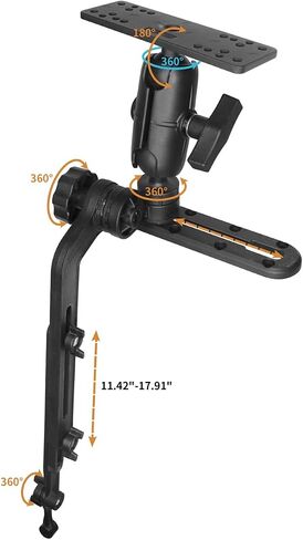 Strg Fish Finder Mountk، Kaya Universal Fish Finder Mount 1.5 "قاعدة كروية جبل إلكتروني بحري للقوارب، ذراع تثبيت محول الطاقة متوافق مع Scotty، Lowrance، Garmin Fish Finder in Kuwait