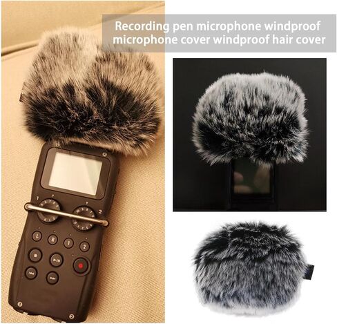 ECSiNG Furry Microphone Windscreen Muff Compatible with Zoom H5 H6 Portable Digital Recorder Outdoor Mic Wind Cover Shield Microphone Pop Filter in Saudi Arabia