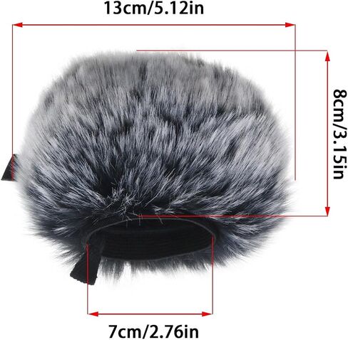 ECSiNG Furry Microphone Windscreen Muff Compatible with Zoom H5 H6 Portable Digital Recorder Outdoor Mic Wind Cover Shield Microphone Pop Filter in Saudi Arabia