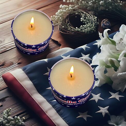 4 عبوات من شموع السترونيلا الخارجية 4 أونصة لمدة 25 ساعة، باللون الأخضر، 100% من الصويا، للفناء والتخييم وإشعال النار والحدائق والشرفة in Kuwait