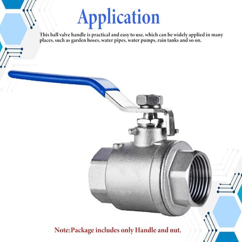 1pcs Universal Reverse Ball Valve Shut Off Switch Handle with Nut,for 1Inch Ball Valve Handle Replacement,Hole Size 6x10mm(Reverse/Yellow) in Saudi Arabia