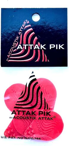 Attak Structured Guitar Pick By Acoustik Attak, Medium Guitar Pick, Unique Tone (10 Pack) in Saudi Arabia
