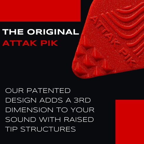 Attak Structured Guitar Pick By Acoustik Attak, Medium Guitar Pick, Unique Tone (10 Pack) in Saudi Arabia
