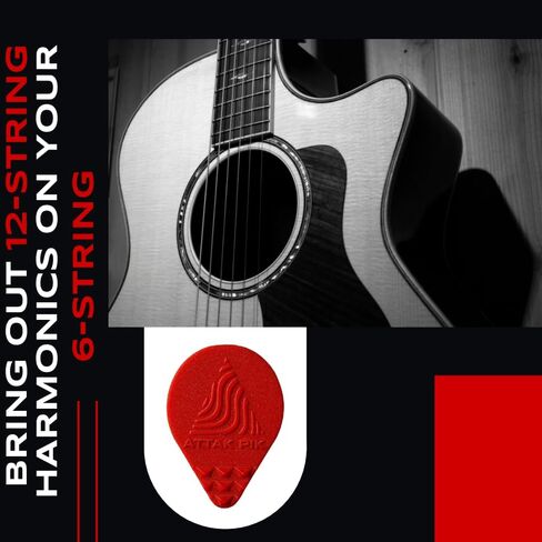 Attak Structured Guitar Pick By Acoustik Attak, Medium Guitar Pick, Unique Tone (10 Pack) in Saudi Arabia