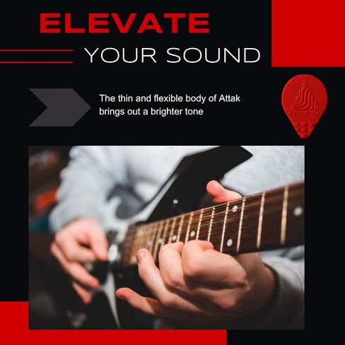 Attak Structured Guitar Pick By Acoustik Attak, Medium Guitar Pick, Unique Tone (10 Pack) in Saudi Arabia