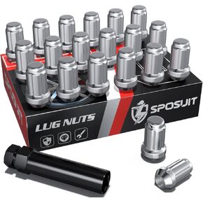 Sposuit M12x1.5 Lug Nuts - Replacement for 2006-2023 Hyundai Elantra, 2018-2024 Kona, 2000-2022 Santa Fe, 2001-2023 Sonata, 2005-2024 Tucson, 2017-2022 Ioniq - Closed End Chrome Lug Nut(20 Pcs)