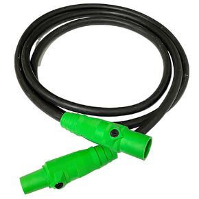 2 AWG Type SC Entertainment & Stage Lighting Feeder Cable Rated for 190 Amps, Male/Female Series 16 Camlocks Hubbell, 50 ft (Blue)
