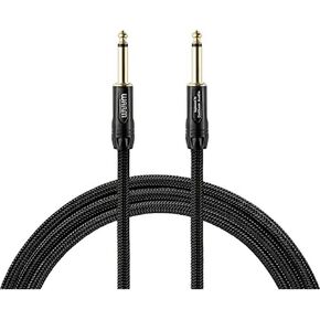 Warm Audio Prem-TS-10' Premier Series Straight to Straight Instrument Cable - 10-foot, Black/Gold