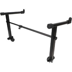 JTLB L Shaped Keyboard Stand Extension Adapter, 2-Tier Electronic Piano Rack with Adjustable Width from 42-75cm, Ideal for Music Enthusiasts and Performers