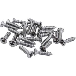 100 Pack Stainless steel Pickguard Mounting Screws - Electric Guitar Bass Cover Plate Pickup Guard Mount Backplate Screws for ST TL LP SG Accessories Luthier Projects