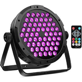 60 LED Par Lights DMX - 90W RGB Stage DJ Par Light Remote Control Sound Activated Auto Play Uplights for Events Church Club Wedding Party Mobile Music Live Show Entertainment Stage Lighting