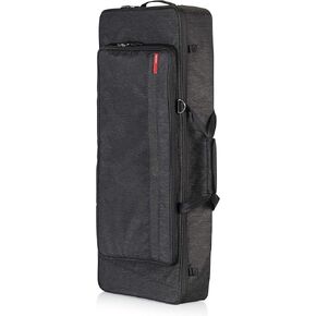 Gator Cases Transit Series Keyboard Gig Bag with Adjustable Backpack Straps for 61-Note Keyboards - Charcoal (GTK61-BLK)