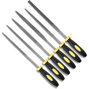 Zonon 6 Pcs Guitar Fret End Dressing File Guitar Nut Files Set Professional Guitar Repair Tool for Fix Sharp Fret Ends Sprout Rounding and Deburring