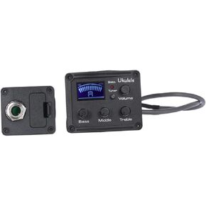 Pickup Guitar Eq Equalizer Preamp Lcd Eq Pre for Ukulele Bass Guitar Equalizer Banjo Accessories Ukulele Tuner Piezo Sensor Bass Ukulele Tuner Plastic Bridge Electric