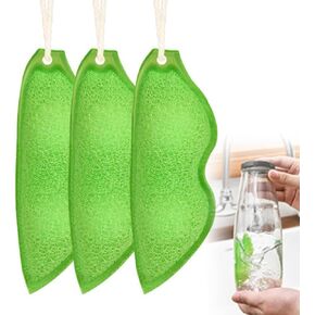 Magic Beans Bottle Cleaner, Bottle Cleaning Sponge, Beans-Shaped Bottle Cleaning Sponge, Reuseable Bottle Cleaning Sponge, Heat Resistance Bottle Sponge for Internal Cleaning of Small Mouth