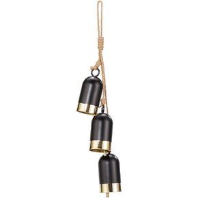 Antique Gold Foil Christmas Jingle Bells Door Hanger-Door Bell Knob Hanger with Jingle Bells,Pine Cone,Leafs and Berries,Home Décor,Holiday Tree/Door/Wall Hanging Ornament for DIY