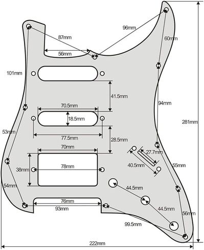 Red Tortoise HSS 11 Holes ST/Strat Electric Guitar Pickguard and BackPlate for Standard Strat Modern Style Guitar Part in Saudi Arabia