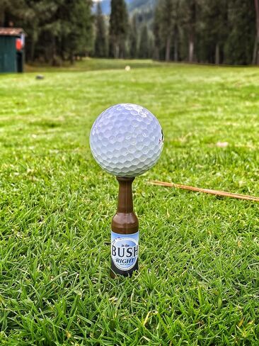 Beer Bottle Golf Tees, Virtually Unbreakable and Recyclable Plastic Golf Tee 6 Pack, Golf Gift for Men, Bachelor Party Novelty Gift, for Golfers,3-1/4" Tall (PuttWiser) in Saudi Arabia