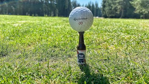 Beer Bottle Golf Tees, Virtually Unbreakable and Recyclable Plastic Golf Tee 6 Pack, Golf Gift for Men, Bachelor Party Novelty Gift, for Golfers,3-1/4" Tall (PuttWiser) in Saudi Arabia