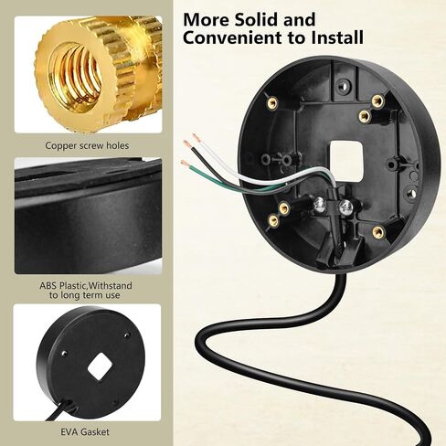 كابل الطاقة وحامل التوصيل لكاميرات Floodlight المتوافقة مع Floodlight Cam Wired Pro/Plus، كاميرا Floodlight السلكية Blink، صندوق كهربائي مع كابل مقاوم للطقس بطول 20 قدمًا - (تركيب 2 في 1 ومجموعة سلك) in Kuwait