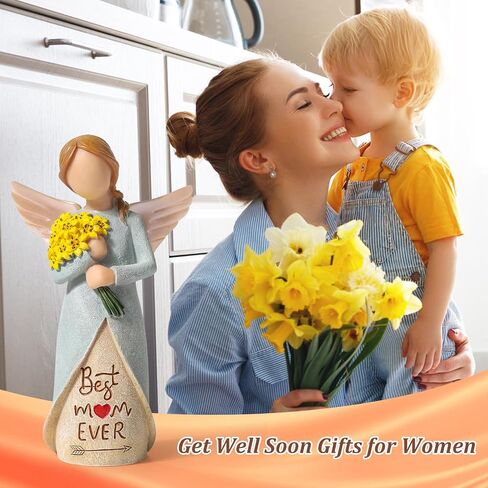 Get Well Soon Gifts for Women, Sympathy Gift Baskets for Women, Thinking of You Gifts for Women, Angel Figurines, Sculpted Hand-Painted Figure, Get Well Soon Care Package. in Saudi Arabia