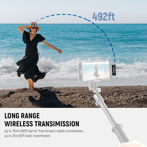 NEEWER Wireless Lavalier Microphone for USB C with Charging Case, Compatible with iPhone/Android/PC/Laptop, 48KHz/24Bit Mini Lapel Mic, Noise Canceling 24H Battery for Recording Live Vlog, KM18 in Saudi Arabia