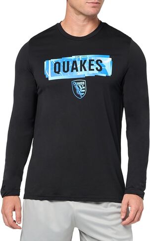 adidas Men's San Jose Earthquakes Long Sleeve Pre-Game T-Shirt in Saudi Arabia