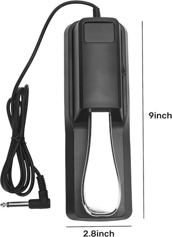 Sustain Pedal for Keyboard,Piano Pedal Keyboard Foot Damper Pedal,1/4″(6.5mm) Input Plug, for Electronic Keyboards, MIDI Synthesizer, Digital Pianos in Saudi Arabia