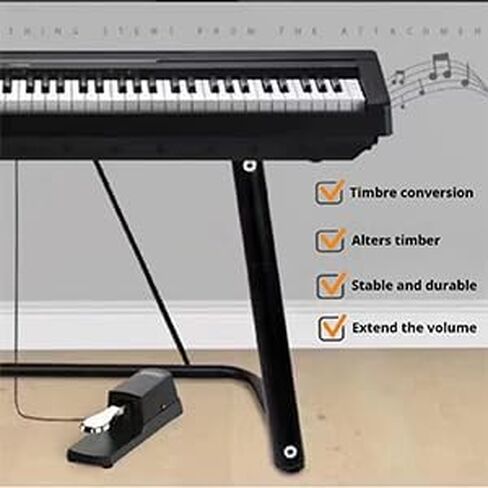 Sustain Pedal for Keyboard,Piano Pedal Keyboard Foot Damper Pedal,1/4″(6.5mm) Input Plug, for Electronic Keyboards, MIDI Synthesizer, Digital Pianos in Saudi Arabia