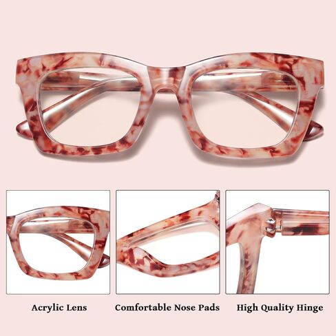 CCVOO 6 Pack Oprah Style Reading Glasses for Women Blue Light Blocking Computer Square Readers with Spring Hinge Men (A5 Mix, 2.25) in Saudi Arabia