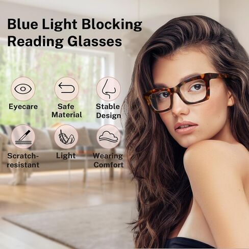 CCVOO 6 Pack Oprah Style Reading Glasses for Women Blue Light Blocking Computer Square Readers with Spring Hinge Men (A5 Mix, 2.25) in Saudi Arabia