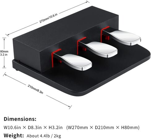 3-Pedal For Digita Pianos Keyboards, Three Pedal Unit Compatible For Yamaha YDP-103, YDP-144, YDP-164, YDP-184, YDP-143, YDP-163 Electric Pianos Keyboards in Saudi Arabia