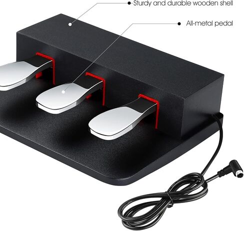 3-Pedal For Digita Pianos Keyboards, Three Pedal Unit Compatible For Yamaha YDP-103, YDP-144, YDP-164, YDP-184, YDP-143, YDP-163 Electric Pianos Keyboards in Saudi Arabia