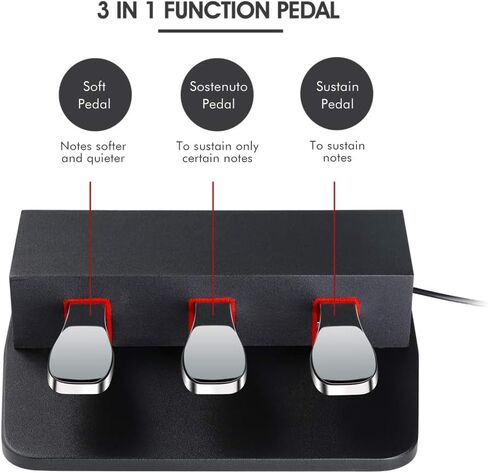 3-Pedal For Digita Pianos Keyboards, Three Pedal Unit Compatible For Yamaha YDP-103, YDP-144, YDP-164, YDP-184, YDP-143, YDP-163 Electric Pianos Keyboards in Saudi Arabia