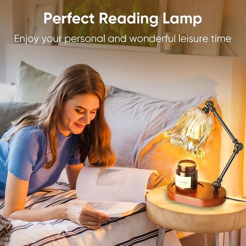 Candle Warmer Lamp, Adjustable Height Candle Warmer with Timer and 2 Light Bulbs, Upgraded Design Foldable Candle Lamps With Dimmable, Perfect Home Decor Gifts for Family, Friends and Lover (Gold) in Saudi Arabia