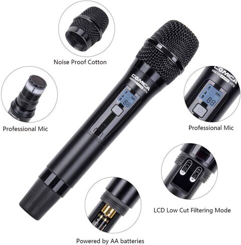 جهاز إرسال لاسلكي محمول من كوميكا UHF CVM-WM100 Plus نظام ميكروفون لاسلكي in Kuwait