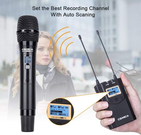 جهاز إرسال لاسلكي محمول من كوميكا UHF CVM-WM100 Plus نظام ميكروفون لاسلكي in Kuwait