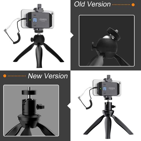 ميكروفون Comica CVM-WS50C اللاسلكي Lavalier لأجهزة iPhone مع حامل ثلاثي القوائم وشاشة في الوقت الفعلي وميكروفون لاسلكي على شكل طية صدر السترة لنظام Android وميكروفون تسجيل الفيديو لـ YouTube TikTok Livestream Vlog. in Kuwait