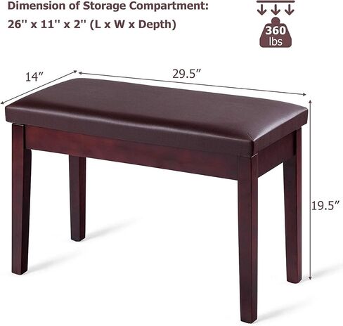 Piano Bench, Default, Black in Saudi Arabia
