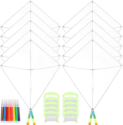 6PCS DIY Kites Set,Bulk Kites DIY Kit for Kids DIY Decorating,26.7 x 23.4 Inches Colorful Rainbow Kites for Youth Adults Easy to Fly,Large Kites for Family Time Spring Outdoor Friends Beach Activities in Saudi Arabia