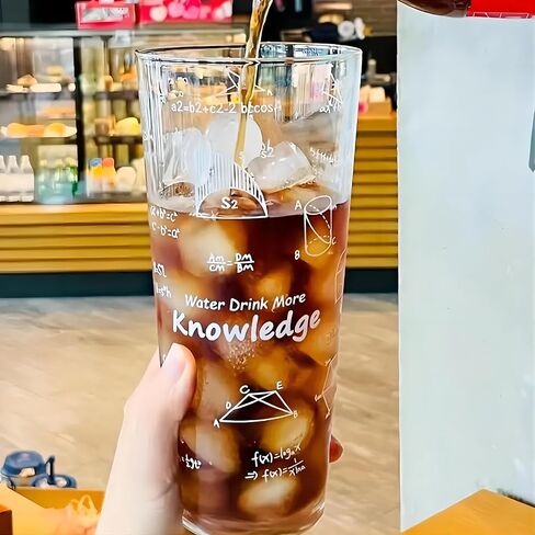 Birity Glass Cups With Lids and Glass Straws,24oz High Borosilicate Glass Tumbler Iced Coffee Smoothie Soda Water Tea Cup-Wide Mouth Reusable Mason Jar Drinking Glasses Travel Mug, Clear in Saudi Arabia
