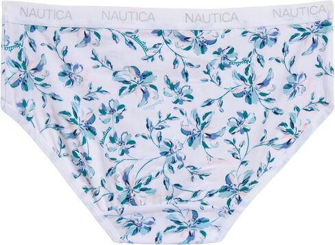 ملابس داخلية قصيرة للفتيات من Nautica - 10 قطع ملابس داخلية كاجوال قابلة للتمدد وحزام خصر متوسط ​​الخصر - ملابس داخلية قطنية للفتيات (4-12)، مقاس 7-8، وردي/مطبوع/رمادي منقط/أزرق/مخطط in Saudi Arabia
