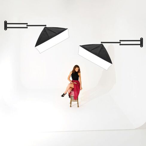 ذراع ذراع التثبيت على الحائط، ممتد بطول 2.6 قدم و31 بوصة أفقيًا بزاوية 180 درجة قابلة للطي لتوفير مساحة طويلة، لحامل الميكروفون للبث المباشر في المنزل أو المكتب (1/4 براغي) in Kuwait