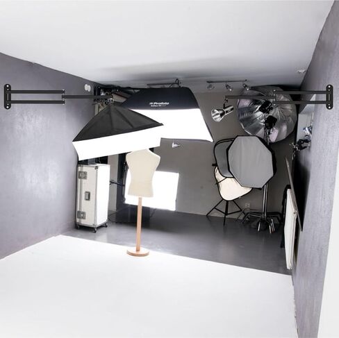 ذراع ذراع التثبيت على الحائط، ممتد بطول 2.6 قدم و31 بوصة أفقيًا بزاوية 180 درجة قابلة للطي لتوفير مساحة طويلة، لحامل الميكروفون للبث المباشر في المنزل أو المكتب (1/4 براغي) in Kuwait