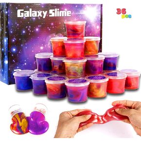 24 Pack Mini Slime, Galaxy Slime Party Favors, Stretchy Slime Kit for Classroom Prizes, Christmas Stocking Stuffers, Goodie Bag Stuffers for Kids Boys Girls 5-12.