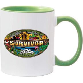 CBS Survivor Mashup Logo Two Tone 15 oz Mug - Blue. - Officially Licensed