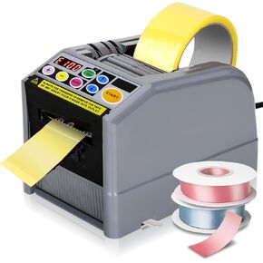 Ribbon Cutting Machine, Automatic Tape Dispenser Cutting 6-60mm Width 999mm Max Cutting Length, Electric Tape Cutting Machine for Office Shipping, Businesses, Home Use